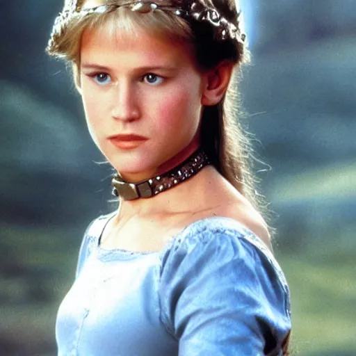 Prompt: young robin wright as the princess bride