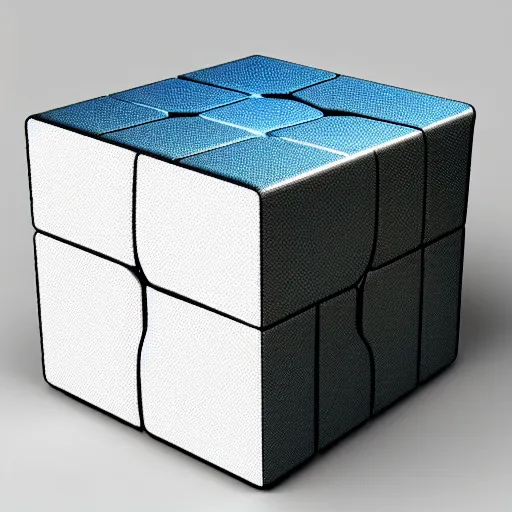 Image similar to a strange cube in the style of a retro 8 0 s cgi