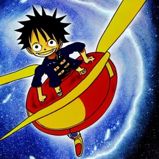 Image similar to luffy in spacecraft