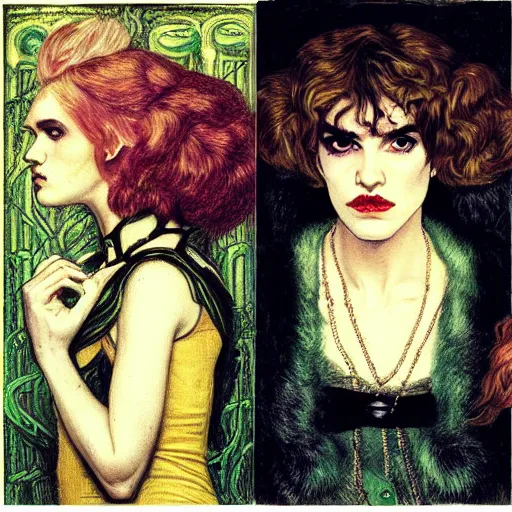 Image similar to album cover of Grimes as a highly detailed super villain character by dante gabriel rossetti