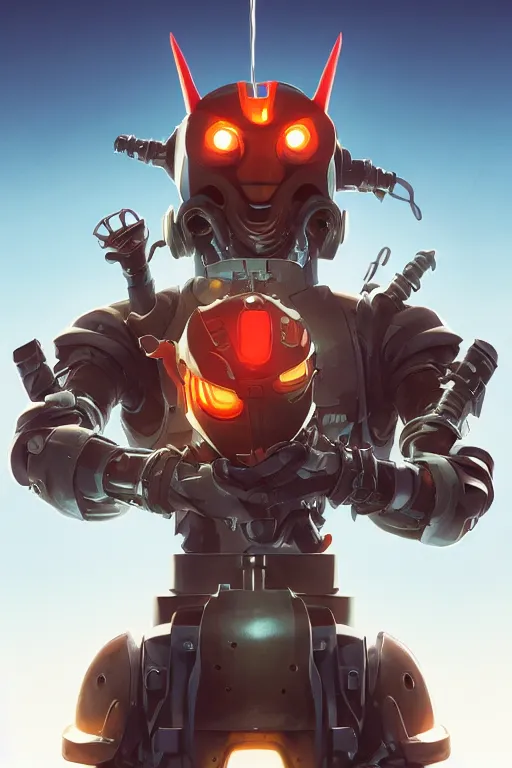 Image similar to epic mask helmet robot ninja portrait stylized as fornite style game design fanart by concept artist gervasio canda, behance hd by jesper ejsing, by rhads, makoto shinkai and lois van baarle, ilya kuvshinov, rossdraws global illumination radiating a glowing aura global illumination ray tracing hdr render in unreal engine 5