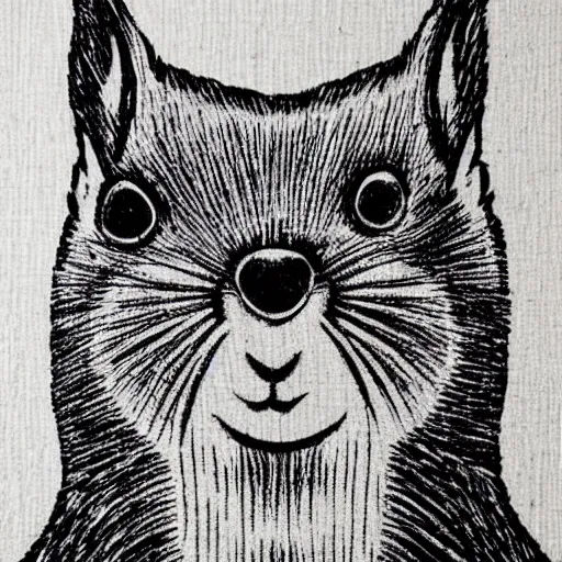 squirrel face drawing