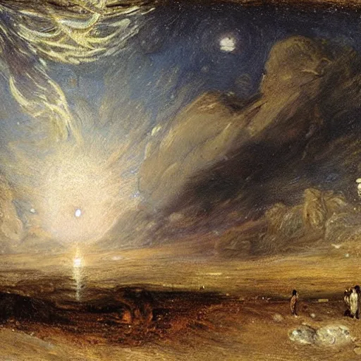 Image similar to Liminal space in outer space by John Constable