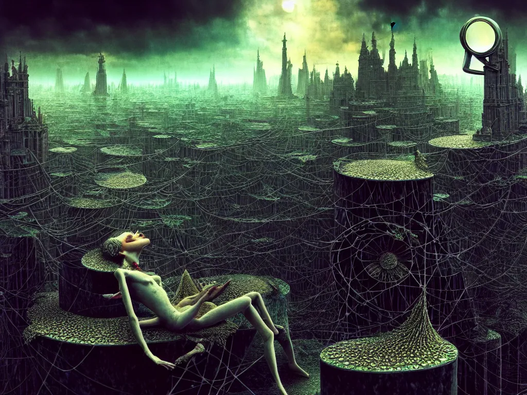 Image similar to highly detailed photo of living is the illusion of dying, trending on deviantart, neo surrealism, sharp focus, 4 k, a lot of little details, octane, masterpiece, art by max ernst