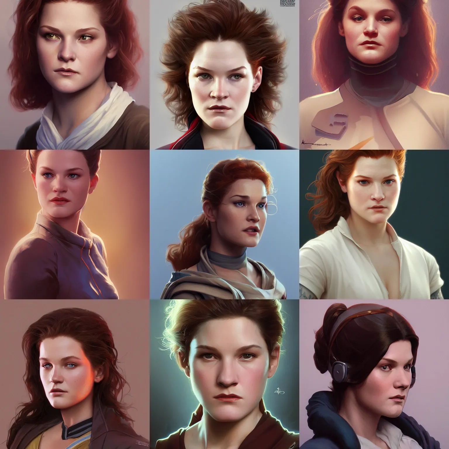 Prompt: young kate mulgrew, pete davidson, octane render, highly detailed, digital painting, artstation, concept art, smooth, sharp focus, illustration, art by artgerm and greg rutkowski and alphonse mucha and william - adolphe bouguereau