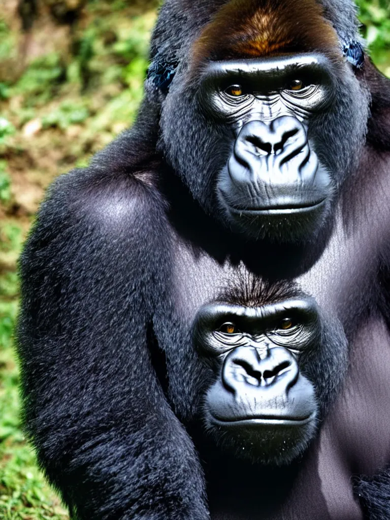 Image similar to photograph of vacuum sealed gorilla