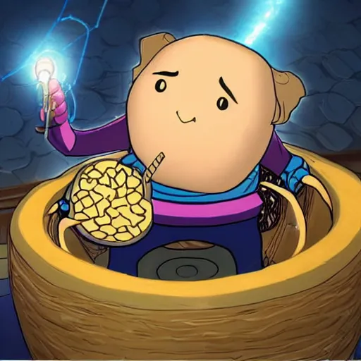Image similar to Dr. Potato strange opens a portal to the potato dimension