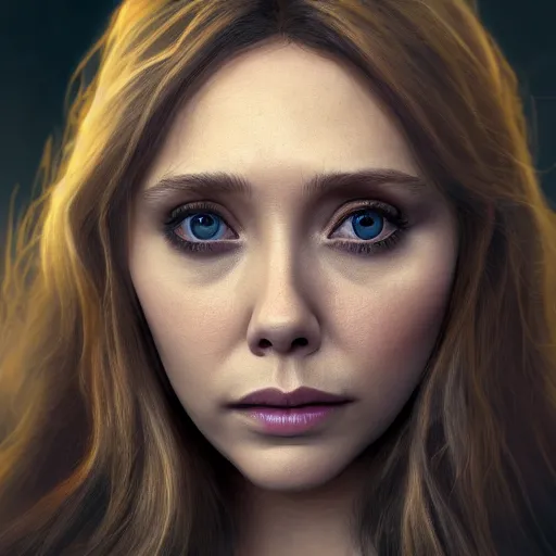 Prompt: Elizabeth Olsen in Arcane, photorealistic details, intricate, highly detailed, trending on artstation, 4k, 8k