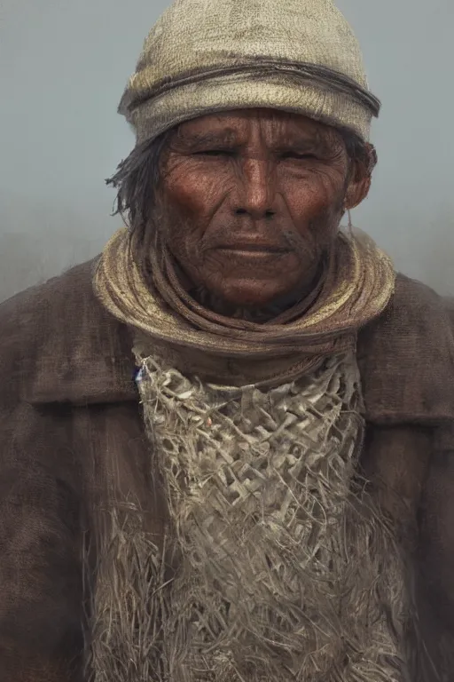 Image similar to aztec fisherman, close - up portrait, poor, intricate, elegant, volumetric lighting, scenery, digital painting, highly detailed, artstation, sharp focus, illustration, concept art, ruan jia, steve mccurry