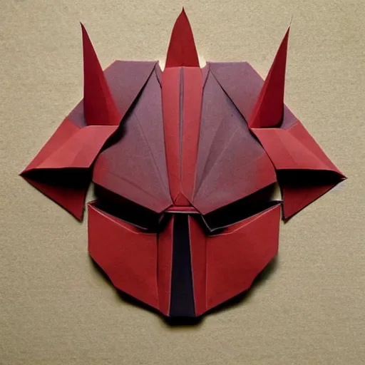 Prompt: mandalorian origami, highly detailed