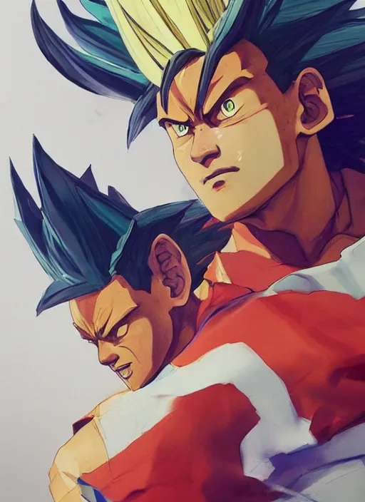 Image similar to semi reallistic gouache gesture painting, by yoshitaka amano, by ruan jia, by Conrad roset, by dofus online artists, detailed anime 3d render of Neymar as sayajin, Neymar soccer player transformed into Super Saiyan, Neymar jr, portrait, cgsociety, artstation, rococo mechanical, Digital reality, sf5 ink style, dieselpunk atmosphere, gesture drawn