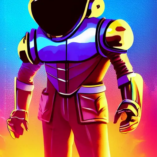 Image similar to shovel knight as daft punk, Aaron Campbell behance, synthwave background,4k, colorful, digital art