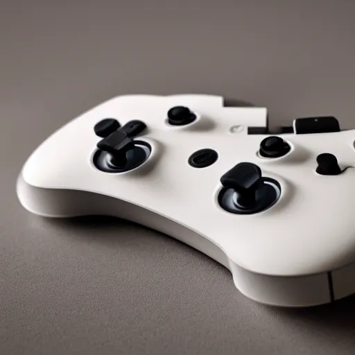 Image similar to product photo concept for a simple minimalist game controller, designed by apple inc,