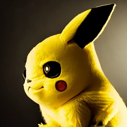 Image similar to real life Pikachu, award winning photo by Annie Liebowitz, studio lighting