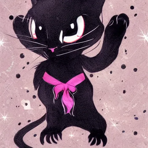 Prompt: black cat fursona