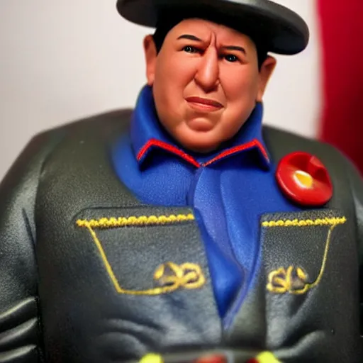 Prompt: hugo chavez action figure. realistic. photo. photorealistic. detailed. high quality. high resolution. lossless quality. lossless. 8 k. hdr. 4 k. 8 k resolution. 1 6 k resolution