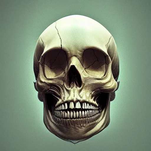 Image similar to portrait_of_a_melting_skull._intricate_abstract._intricate_artwork._by_Tooth_Wu_wlop_beeple_dan_mumford._octane_render_trending_on_artstat