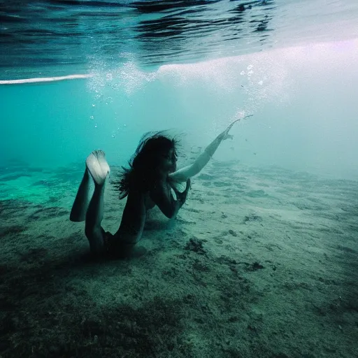 Image similar to Paris underwater, trending on 500px, canon 5D mk2