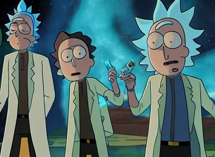 Image similar to film still of rick sanchez and morty in the new scifi movie 4 k,,,,,,,,,,,,,,,,,,,,,,,,,,,,,,,,,,,,,,,,,,,,,,,, rick and morty