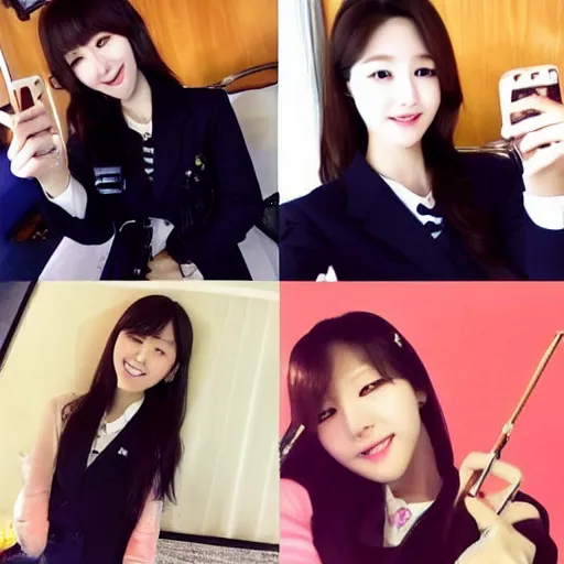 Image similar to korean female idol selfie