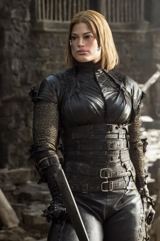 Prompt: a still of ashley graham from resident evil 4 in game of thrones