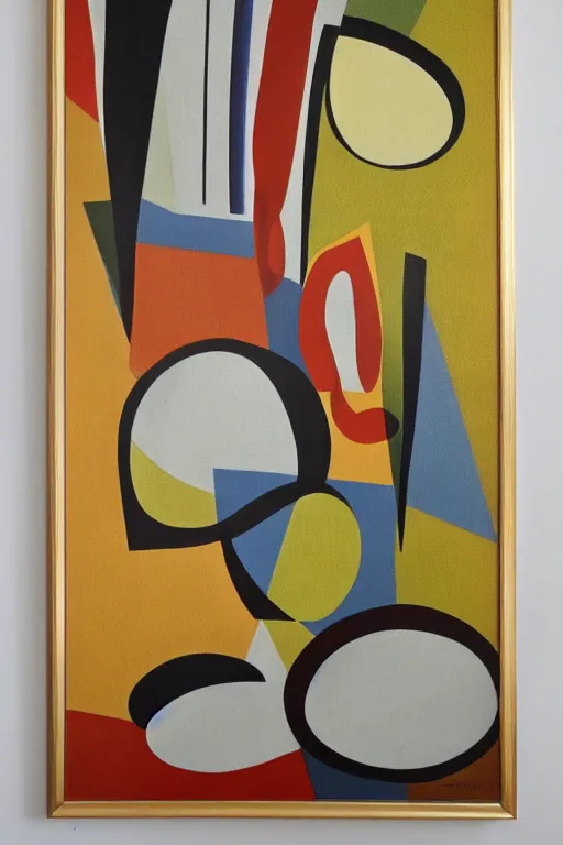 Prompt: mid century modern art 5 0 s on canvas by bernard simunovic