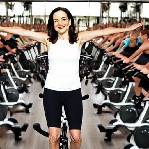 Prompt: Sheryl Sandberg Soulcycle Instructor