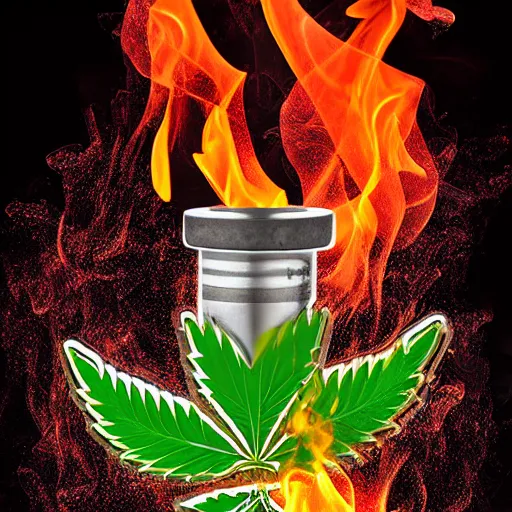 Image similar to cannabis paraphernalia bong water pipe, weed, fire, smoke, petros afshar