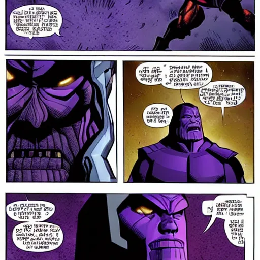 Image similar to Thanos vs Darkseid