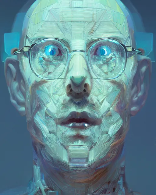 Prompt: portrait of cheeseman, intricate abstract. intricate artwork, by tooth wu, wlop, beeple, dan mumford. concept art, octane render, trending on artstation, greg rutkowski very coherent symmetrical artwork. cinematic, key art, hyper realism, high detail, octane render, 8 k, iridescent accents