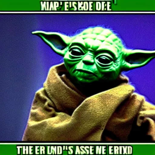 Prompt: yoda buff meme