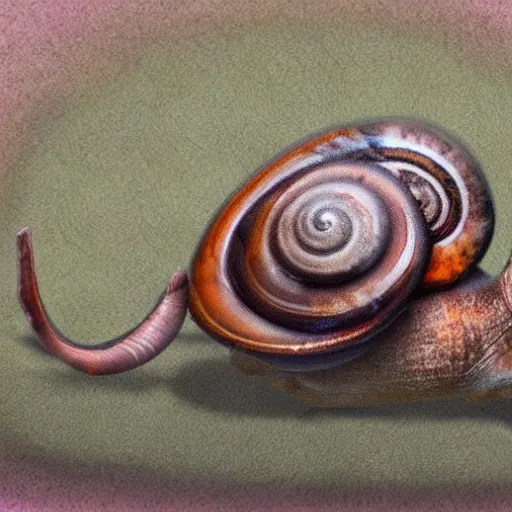 Image similar to a snail rider