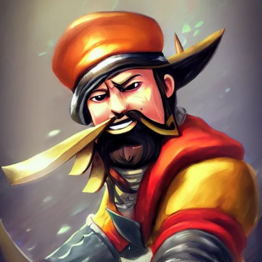 Image similar to league of legends gangplank art