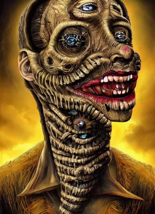 Image similar to halloween mummy theme surrealist art in the styles of igor morski, jim warren, and a tim burton film, intricate, hyperrealistic, accurate facial details, profile picture with chromakey!!!!! background, volumetric lighting