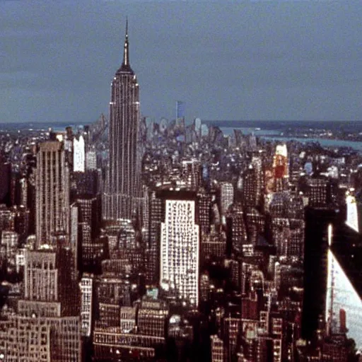 Prompt: the new york tsunami wave flooding empire state building, in american psycho ( 1 9 9 9 )