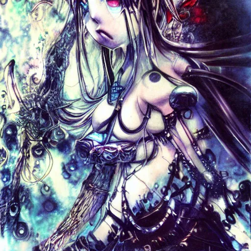 Image similar to samuri by yoshitaka amano