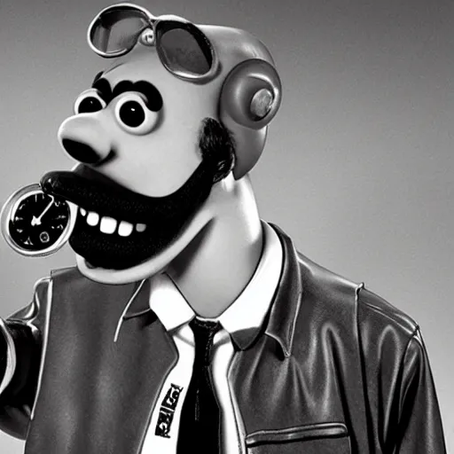 Prompt: GG Allin appears as a character in Wallace and gromit