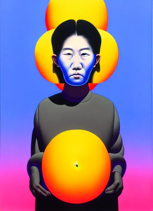 Image similar to yogaby shusei nagaoka, kaws, david rudnick, airbrush on canvas, pastell colours, cell shaded, 8 k