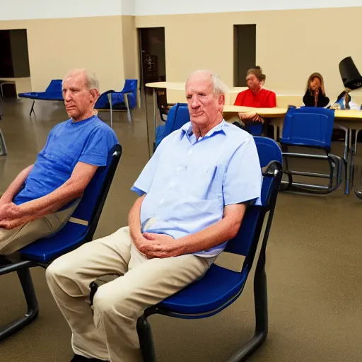 Image similar to werner herzog sits with a pair of bolt cutters in the waiting area of the dmv. wide angle, style of edward hopper, wes anderson, chris ware, award winning, photo realistic, dynamic lighting, very detailed face, 4 k