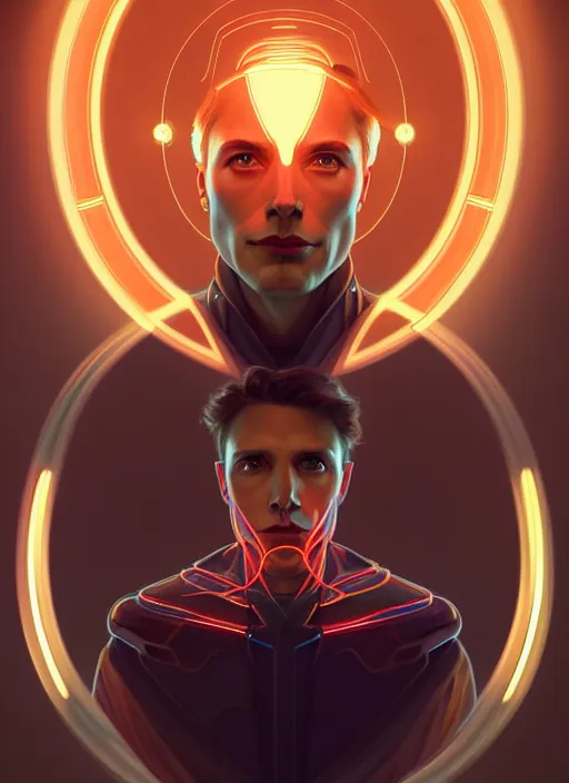 Image similar to symmetry!! portrait of tesla male, chemisty, sci - fi, glowing lights!! intricate, elegant, highly detailed, digital painting, artstation, concept art, smooth, sharp focus, illustration, art by artgerm and greg rutkowski and alphonse mucha, 8 k