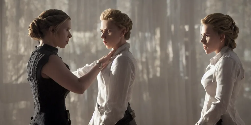 Image similar to Scarlett Johansson in a scene from the TV series Westworld