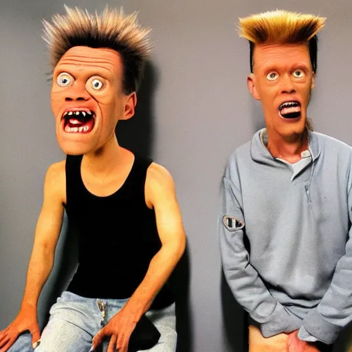 Prompt: Beavis and Butthead in real life