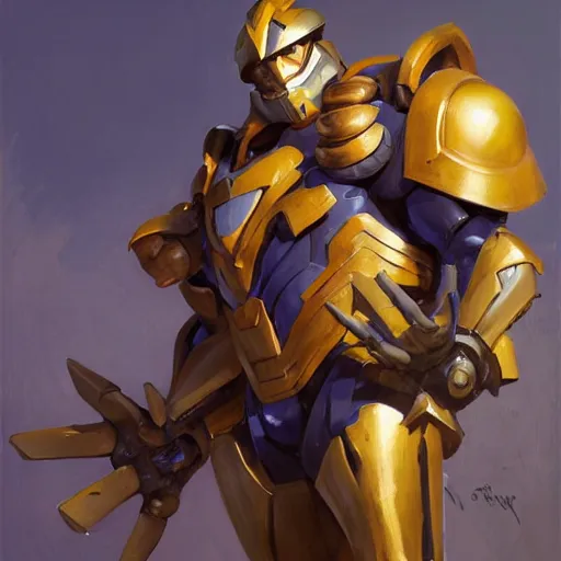 Image similar to greg manchess portrait painting of fierce armored galactus as overwatch character, medium shot, asymmetrical, profile picture, organic painting, sunny day, matte painting, bold shapes, hard edges, street art, trending on artstation, by huang guangjian, gil elvgren, ruan jia, greg rutkowski, gaston bussiere