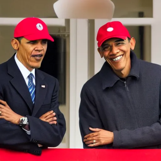 Image similar to barack obama wearing a red hat