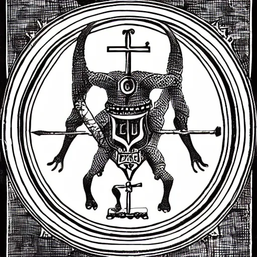 Image similar to an illustration of a sigil of baal from the goetia