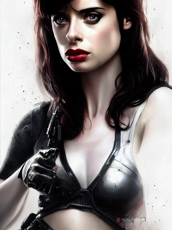 Prompt: krysten ritter as the black widow, digital painting, extremely detailed, 4 k, intricate, brush strokes, mark arian, artgerm, bastien lecouffe - deharme