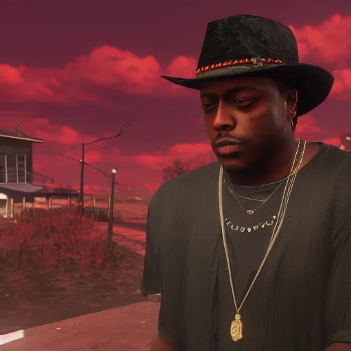 Image similar to Juice wrld In red dead redemption 2 4K detail