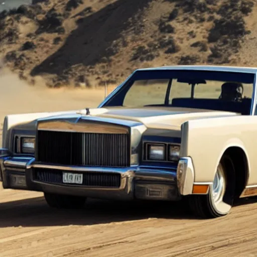 Image similar to a lincoln continental in mad max