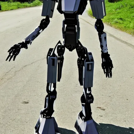 Prompt: humanoid skinny mech