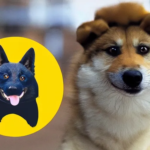 Image similar to doge dog dogecoin as a fury